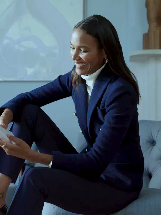 Navy Solid Genevieve Blazer | Women's Jackets & Outerwear | J