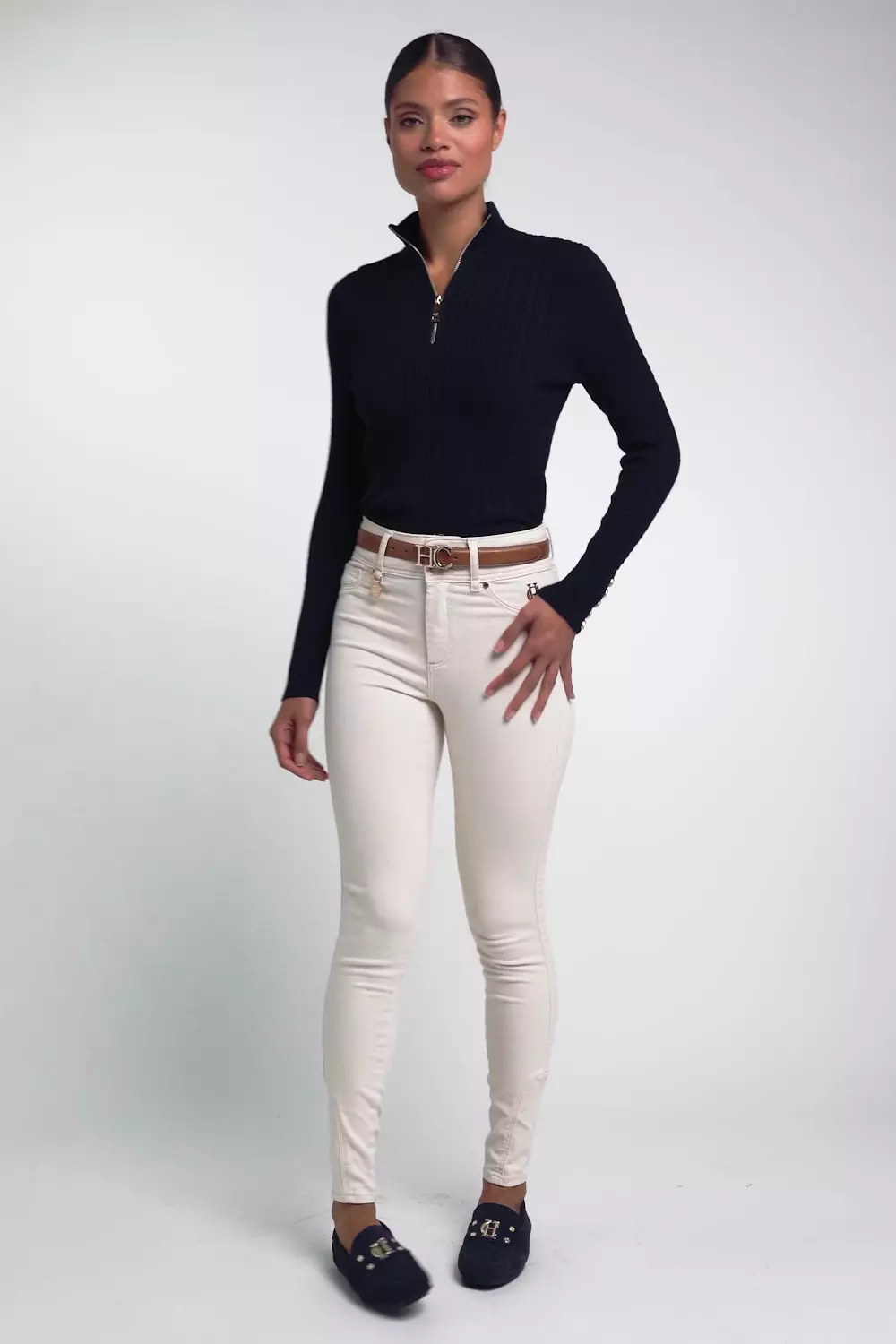 Ava Quarter Zip Knit (Ink Navy) – Holland Cooper ®