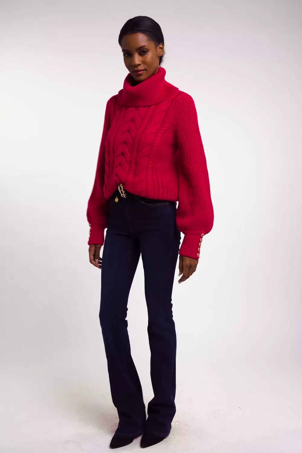 Corded Roll Neck Knit (Raspberry) – Holland Cooper US