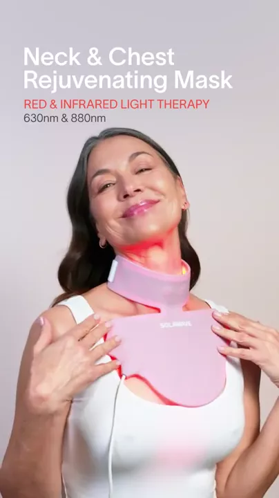 Red Light Neck Mask | Neck And Chest LED Mask | Solawave