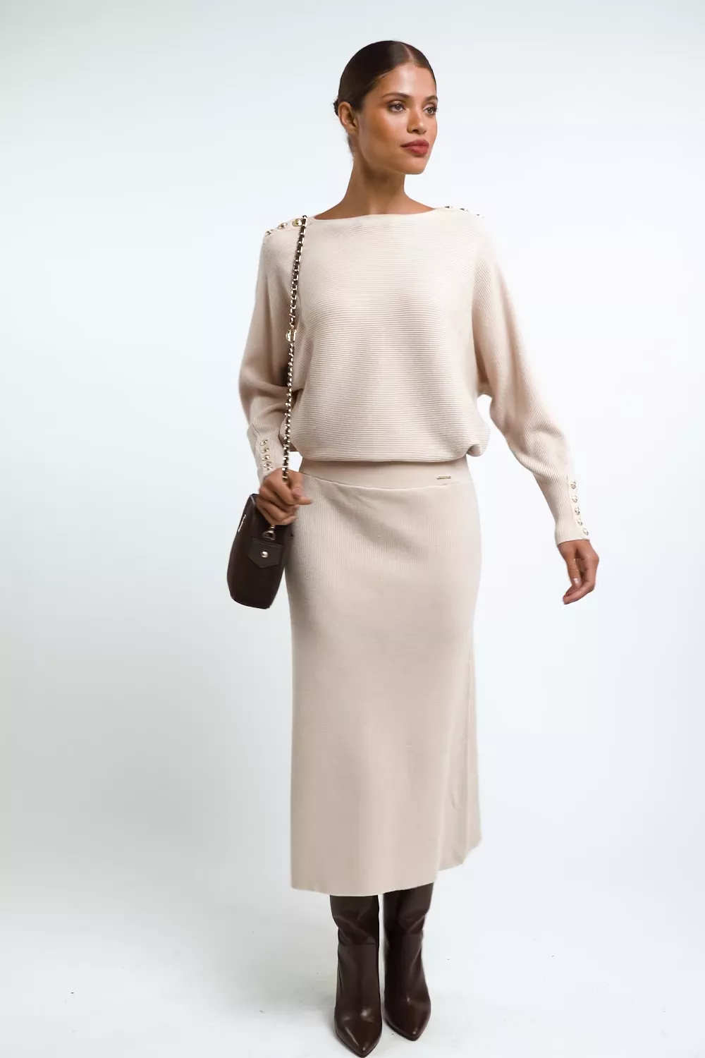 Leyla Knitted Skirt (Oatmeal) – Holland Cooper ®