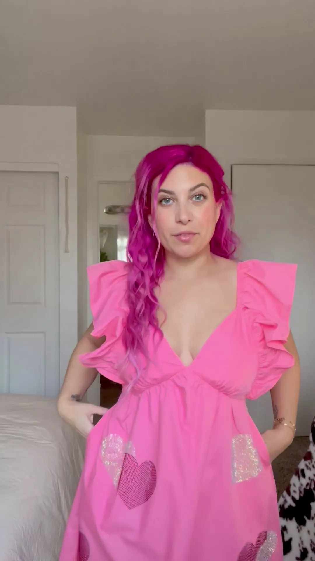 Heart and Soul Pink Babydoll Dress FINAL SALE