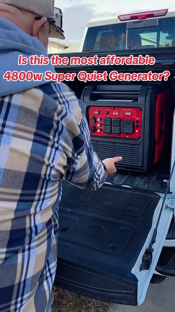 4800W Inverter Generator w/ Wheels Handle Kit & CO Alert HB5046C