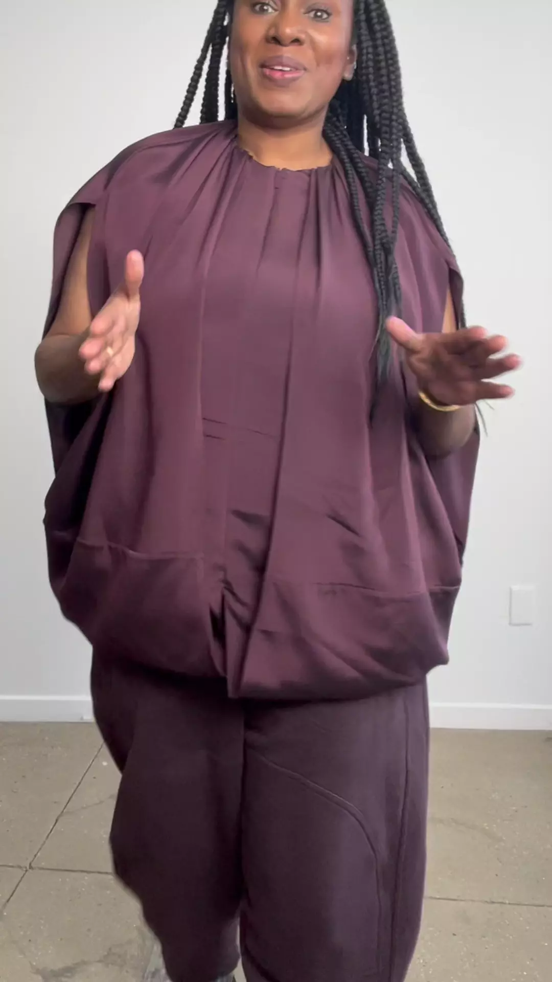 Stretch Silk Nylon Cape Top – Tibi Official