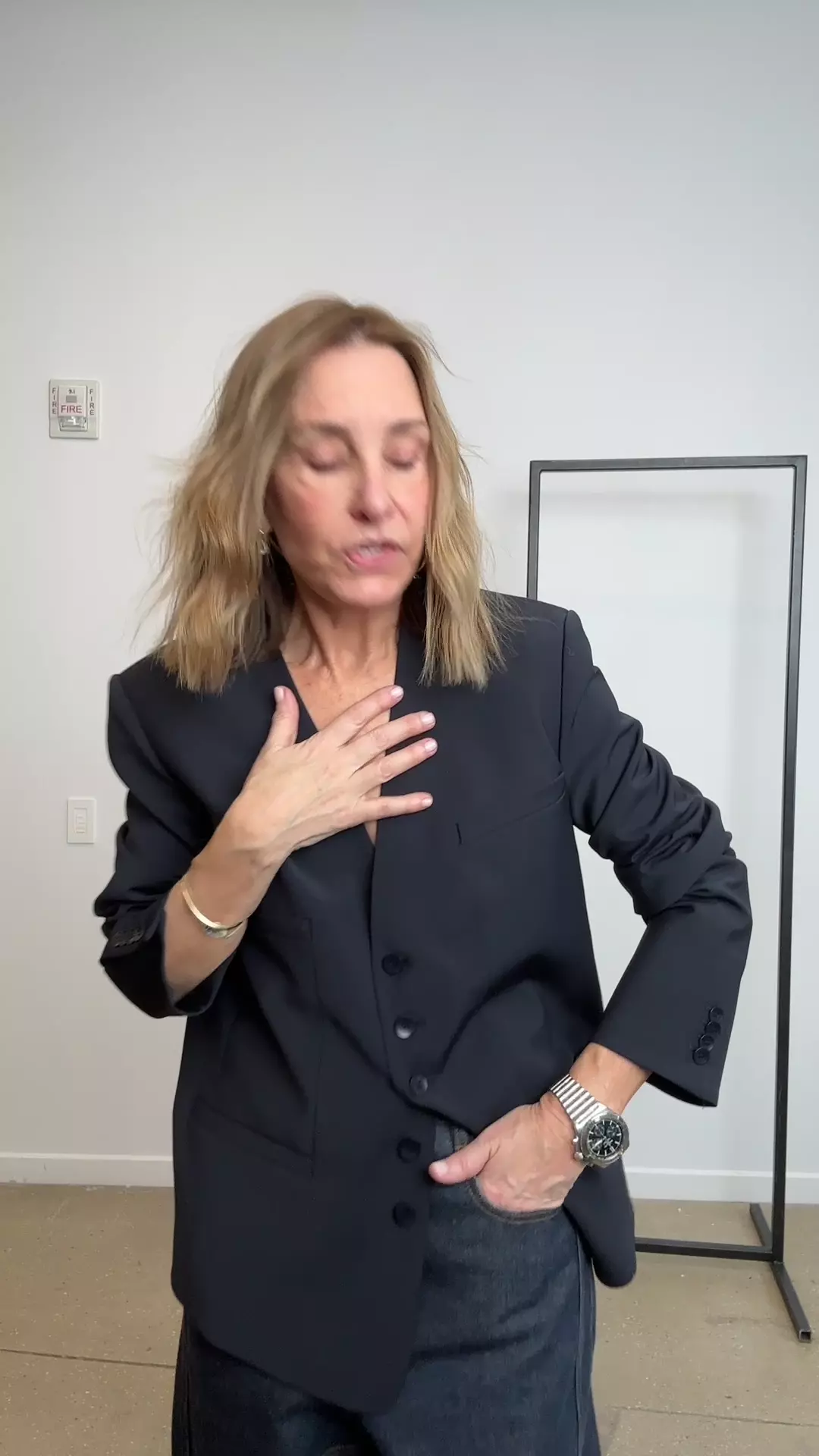 Tropical Wool Collarless Blazer – Tibi Official