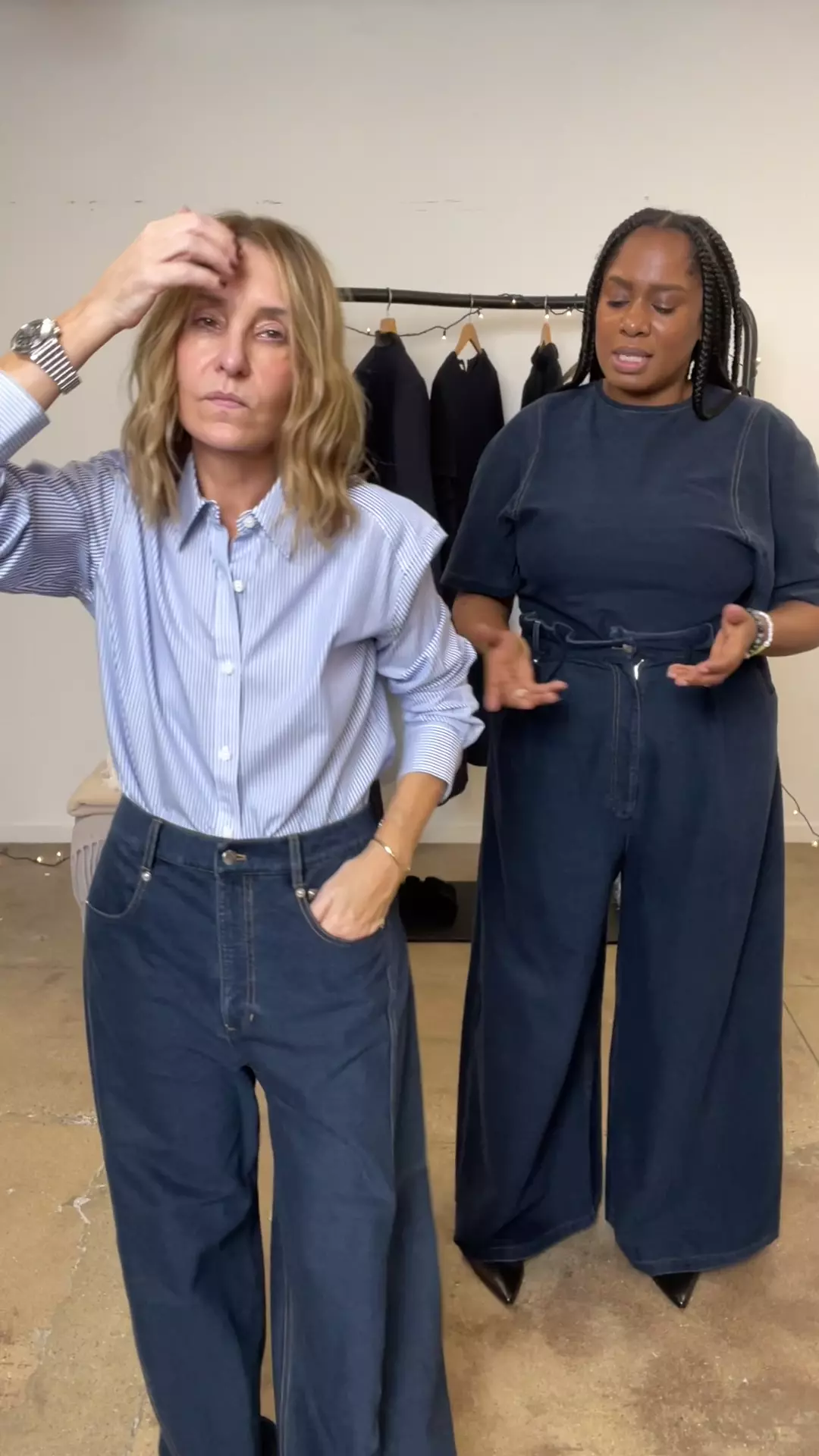 Indigo Barre Denim Knit Sid Jean – Tibi Official