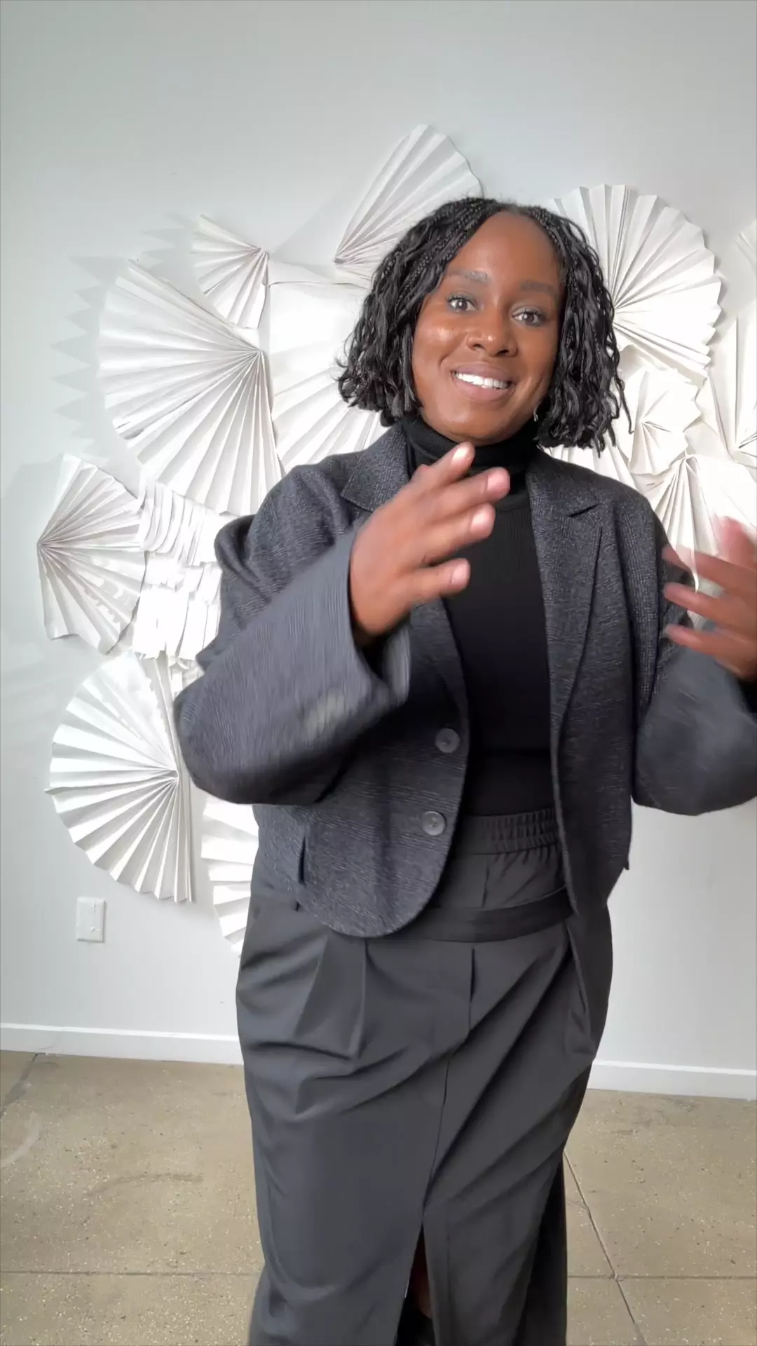 定価10万 TIBI　ティビ 肩パッド入り ジャケット 0 黒 Kian Glenplaid Cropped Bomber Blazer – Tibi Official