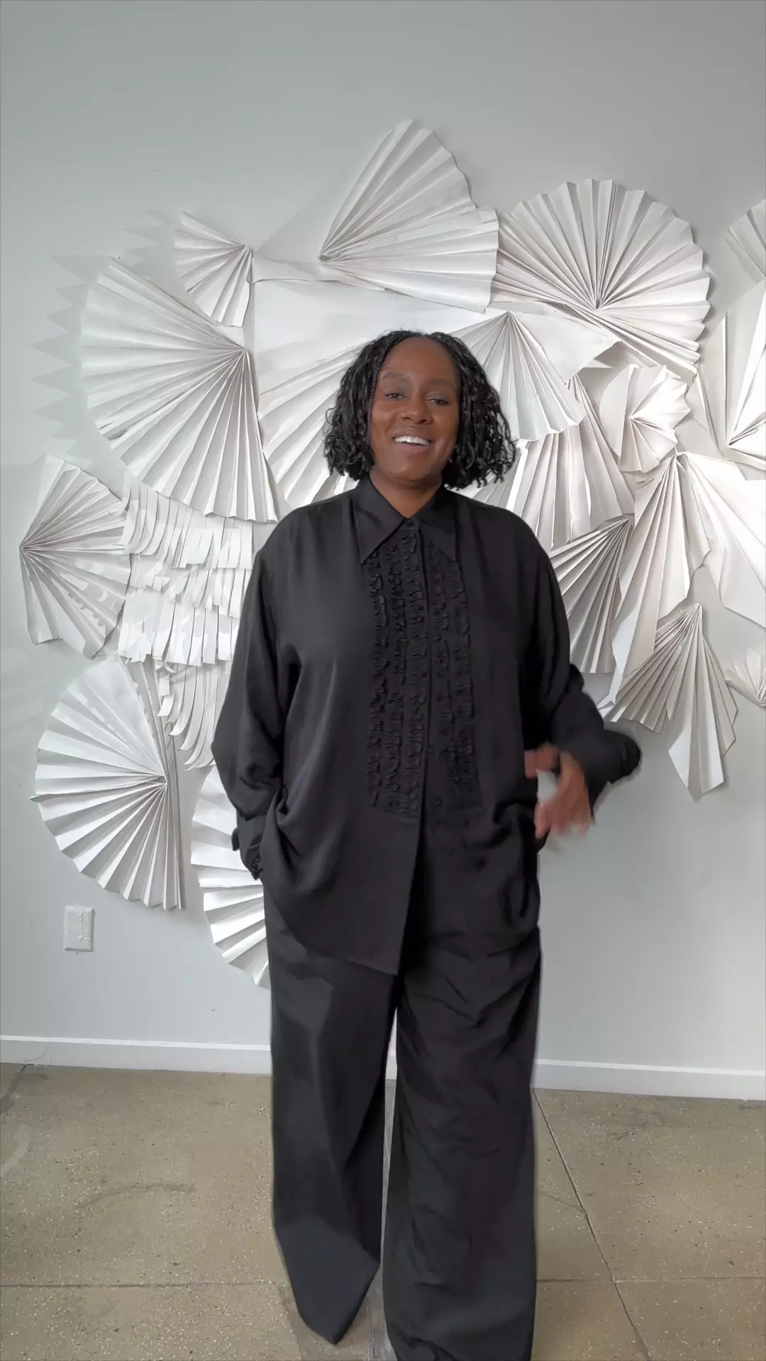 Winter Acetate Easy Tuxedo Shirt – Tibi Official