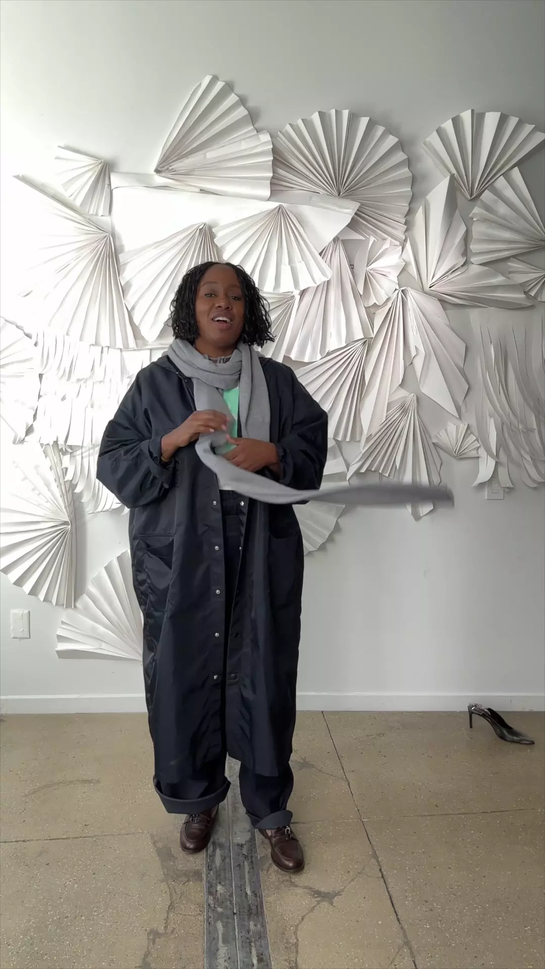 Light Weight Airy Extrafine Wool Hooded Scarf – Tibi Official