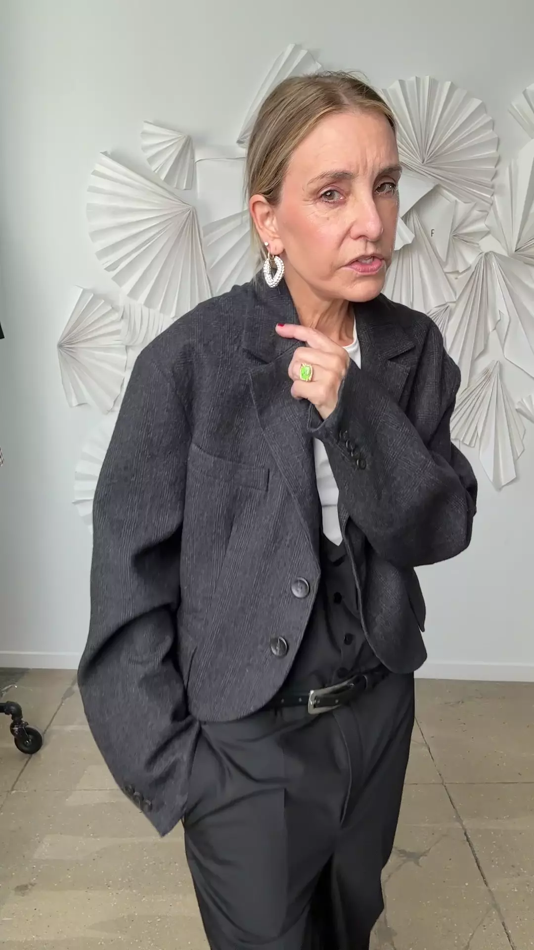 Kian Glenplaid Cropped Bomber Blazer – Tibi Official