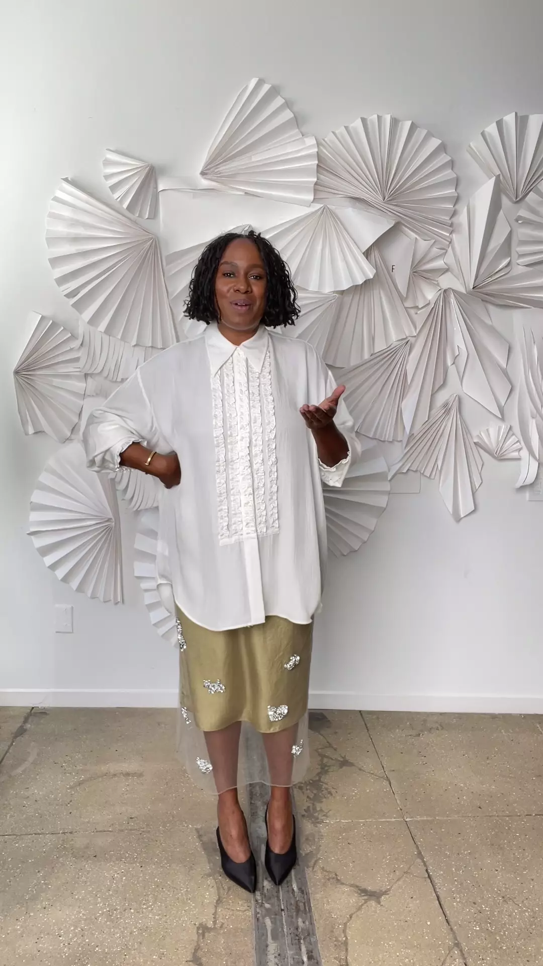 Winter Acetate Easy Tuxedo Shirt – Tibi Official