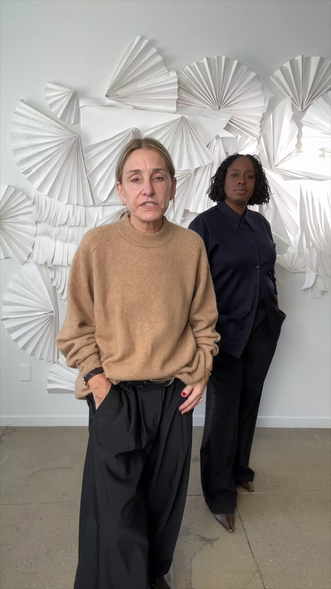 Camel Hair Knit Crewneck Oversized Pullover – Tibi Official