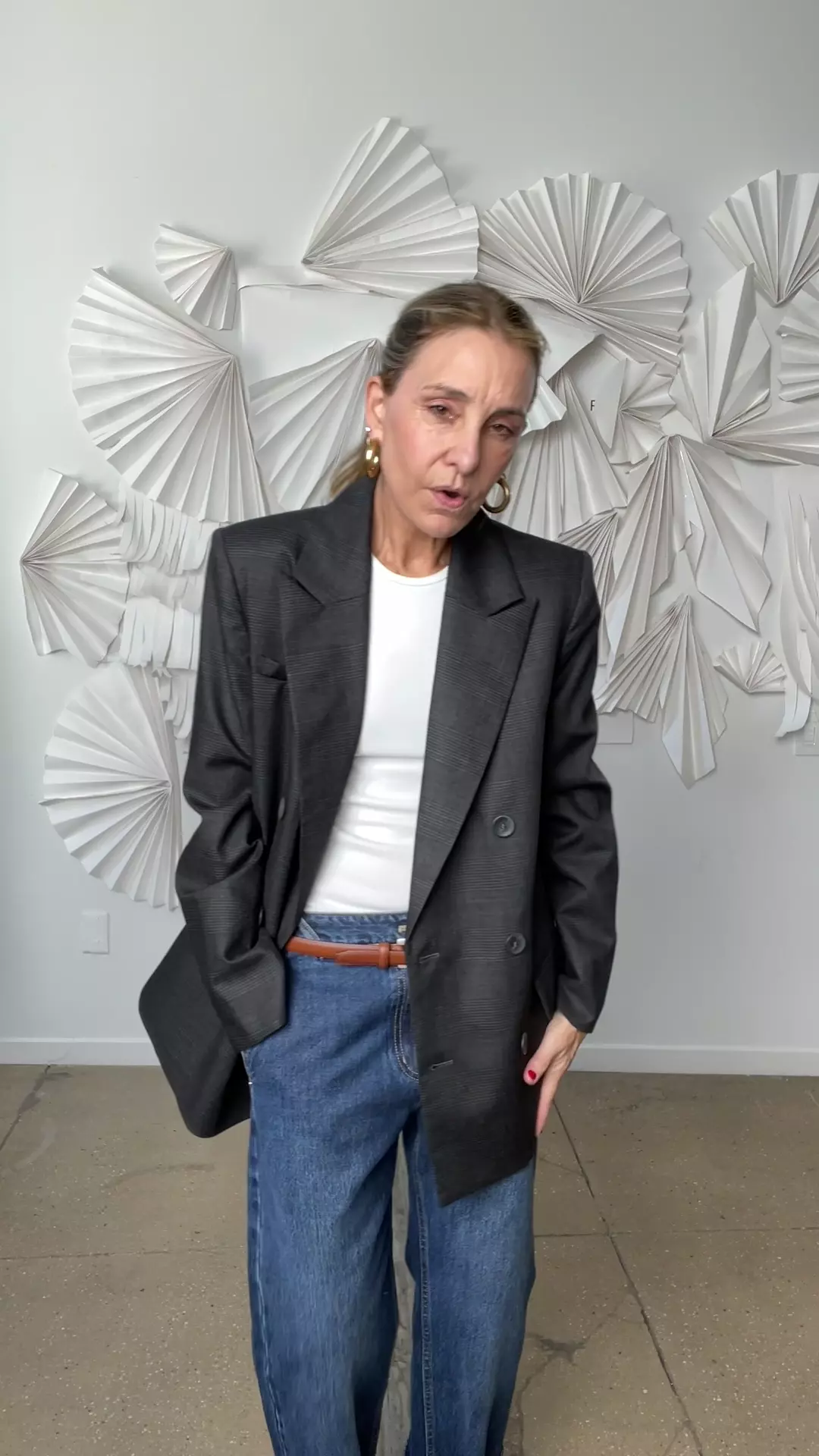 Adler Glenplaid Double Breasted Blazer With Cut Outs – Tibi Official