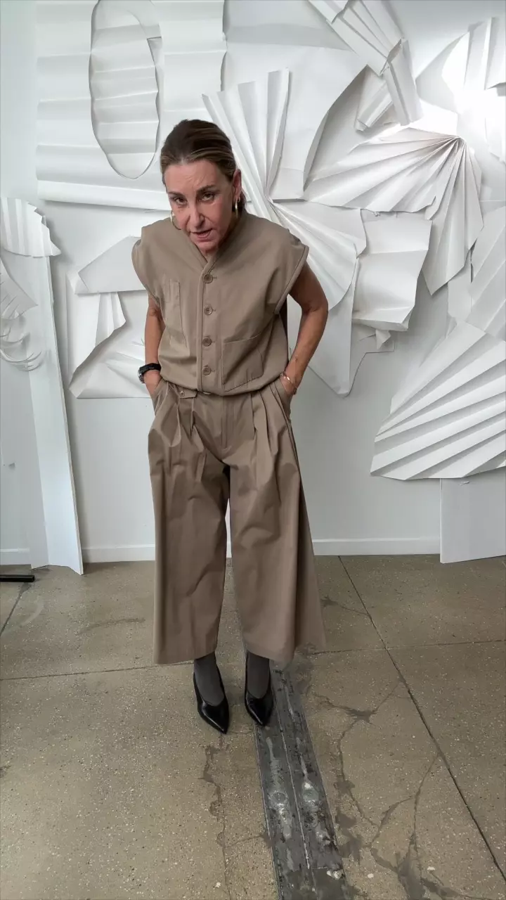 Bio Twill Triple Pleat Cropped Pant – Tibi Official