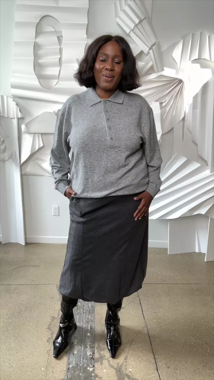 Washable Cashmere Easy Polo Sweater – Tibi Official