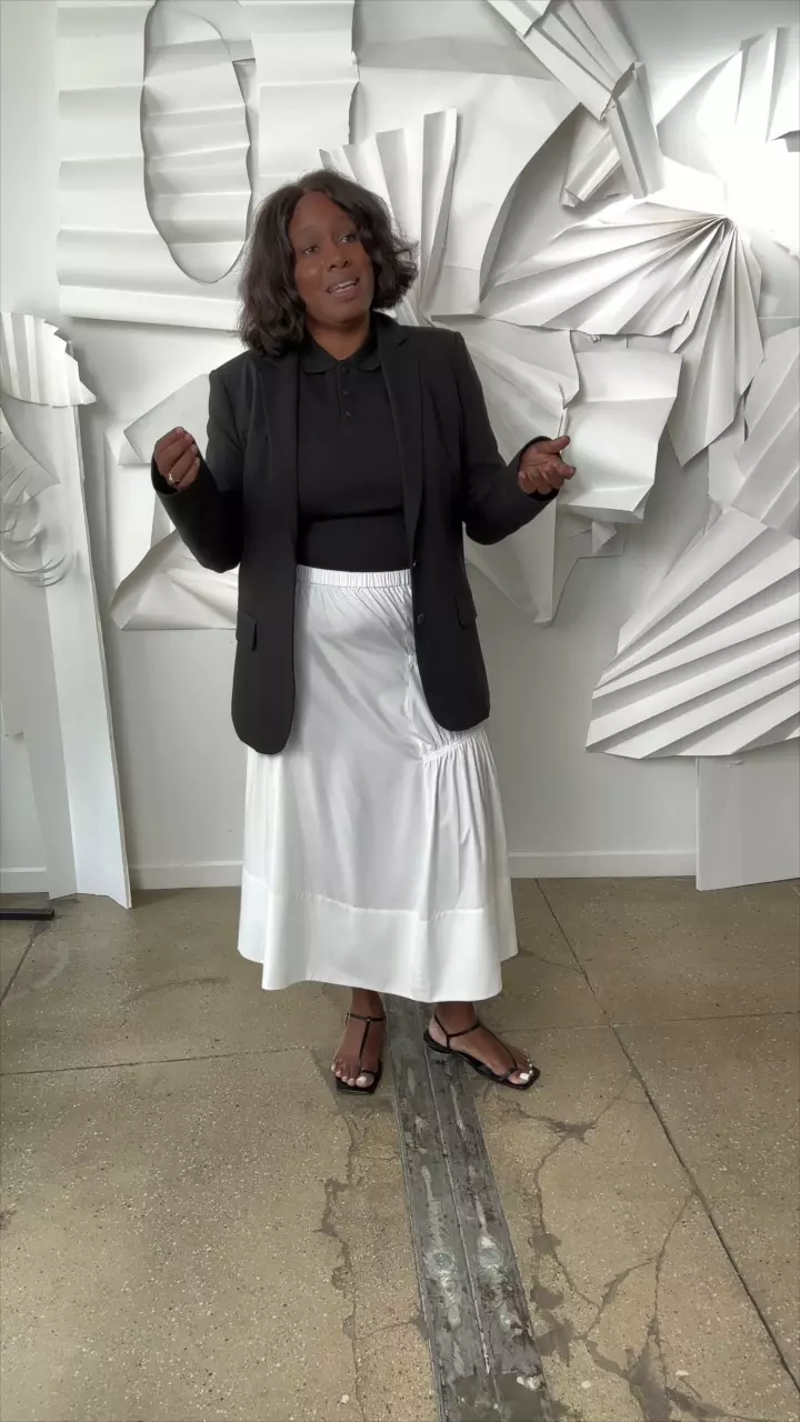 Shirred Nylon Paneled Skirt – Tibi Official