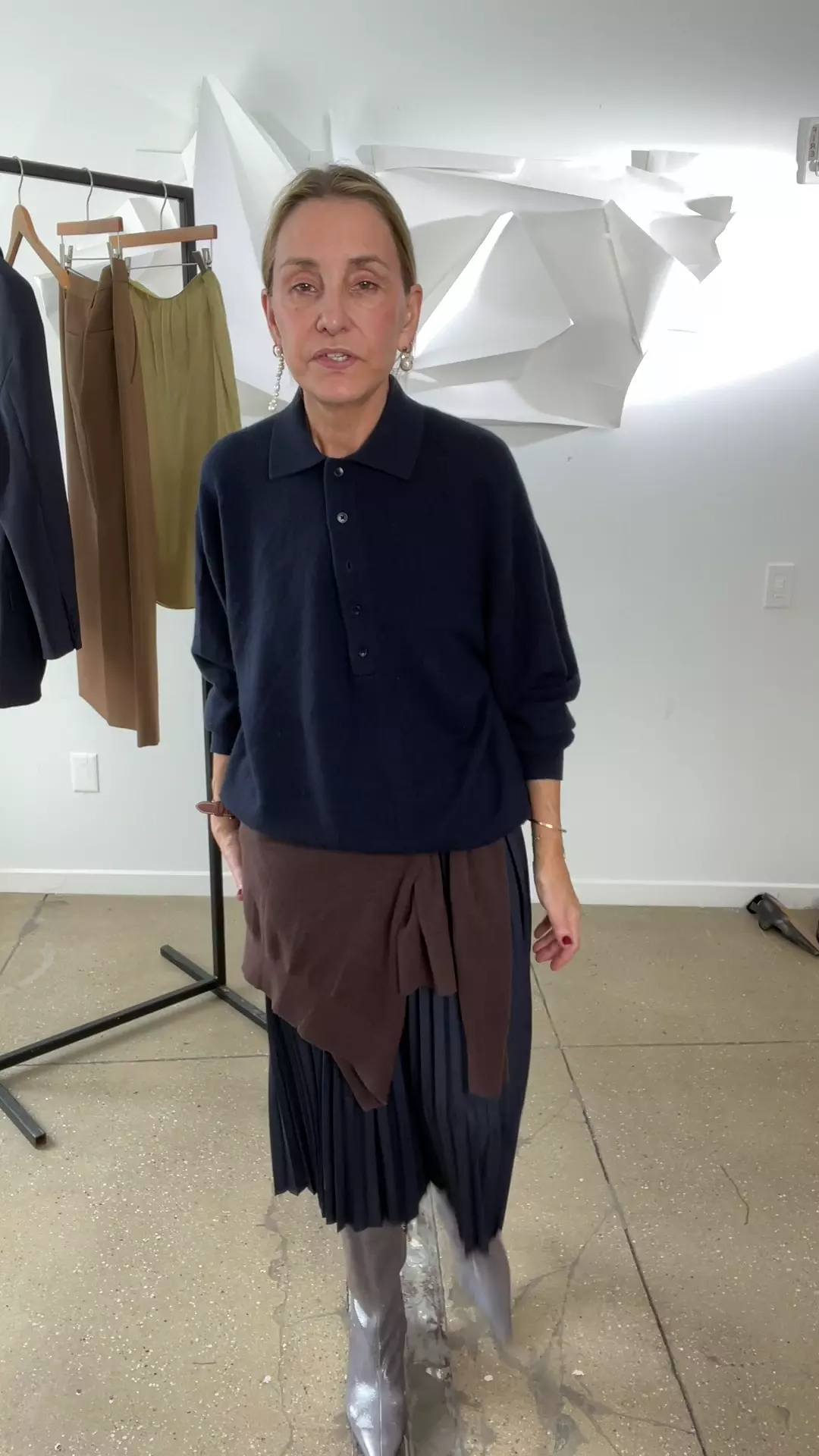 Washable Cashmere Easy Polo Sweater – Tibi Official