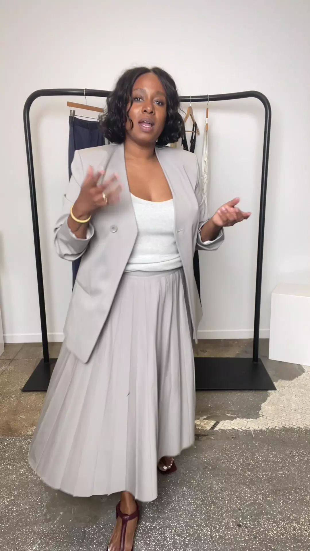 Oliver Cotton Stretch Tricotine Sculpted Blazer – Tibi Official